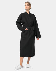 Szlafrok kimono z bawełny o splocie plaster miodu z nadrukiem - 4
