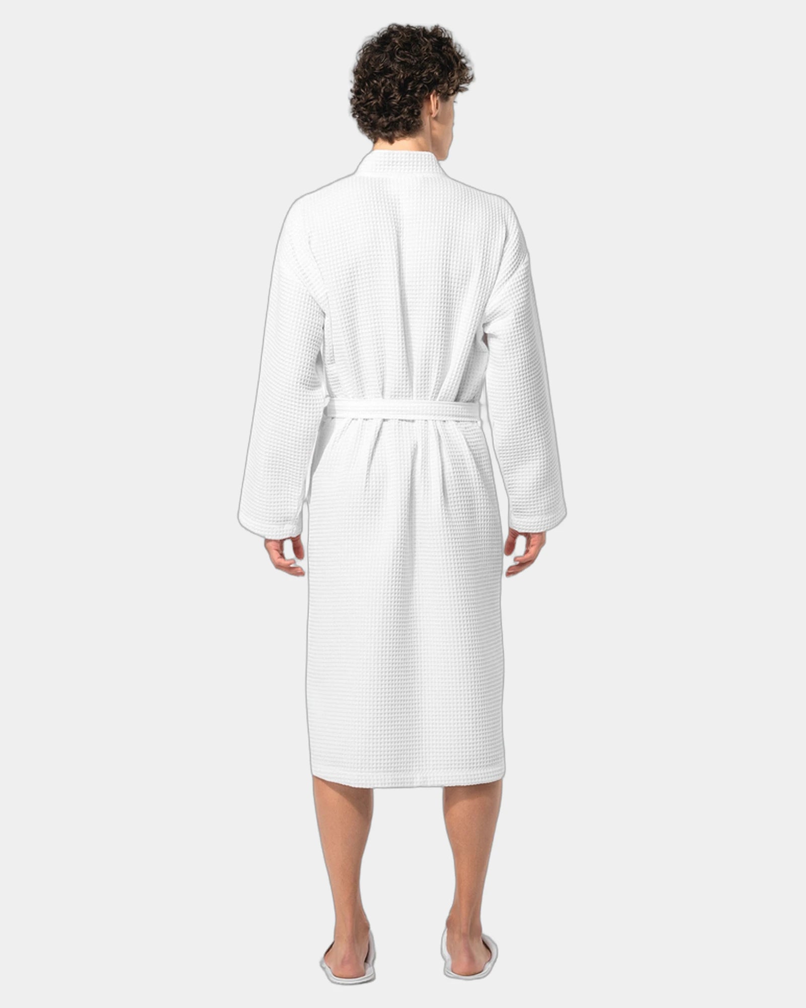 Szlafrok kimono z bawełny o splocie plaster miodu z nadrukiem - 6