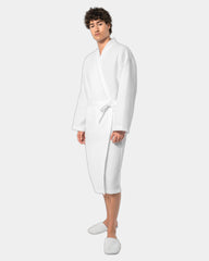 Szlafrok kimono z bawełny o splocie plaster miodu z nadrukiem - 5