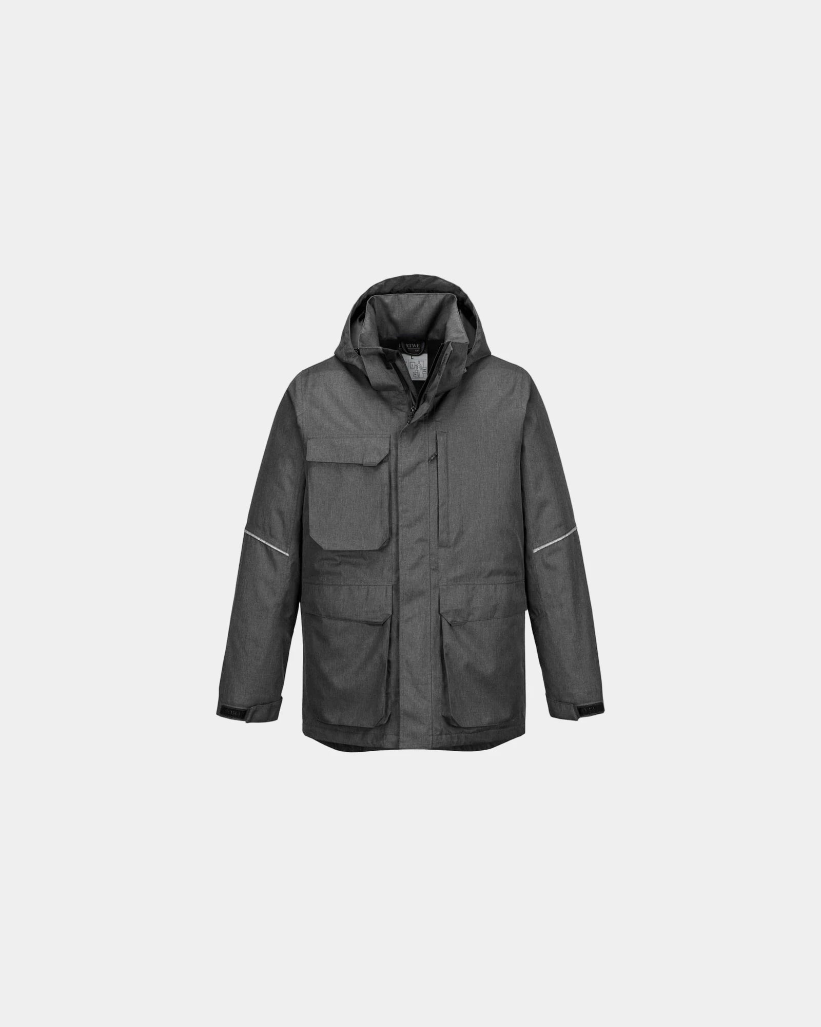 Parka wodoodporna KX3 z nadrukiem - Szary