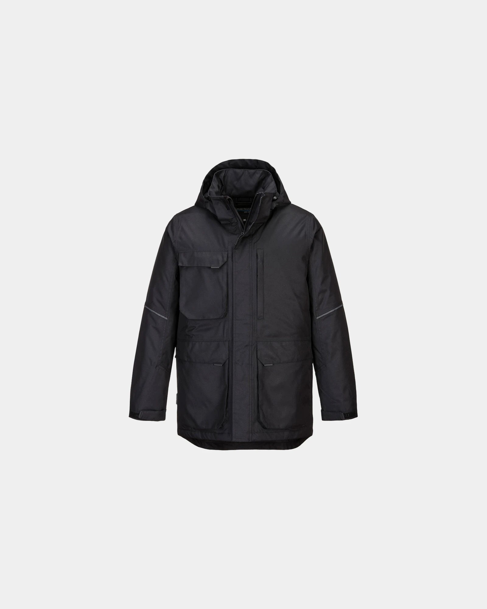 Parka wodoodporna KX3 z nadrukiem - Czarny-błękitny
