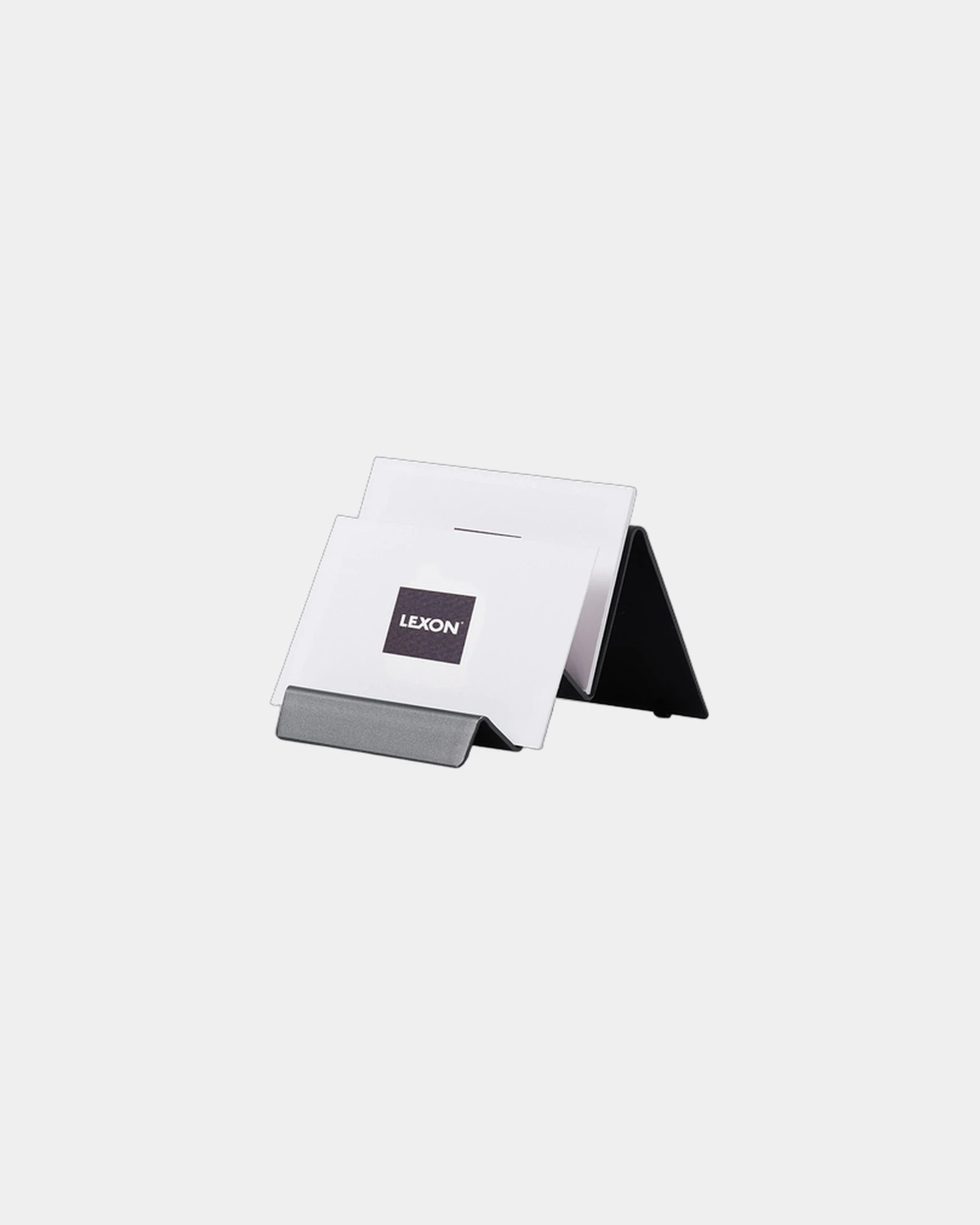 Stojak na wizytówki aluminiowy Lexon City Card Stand z nadrukiem - 6