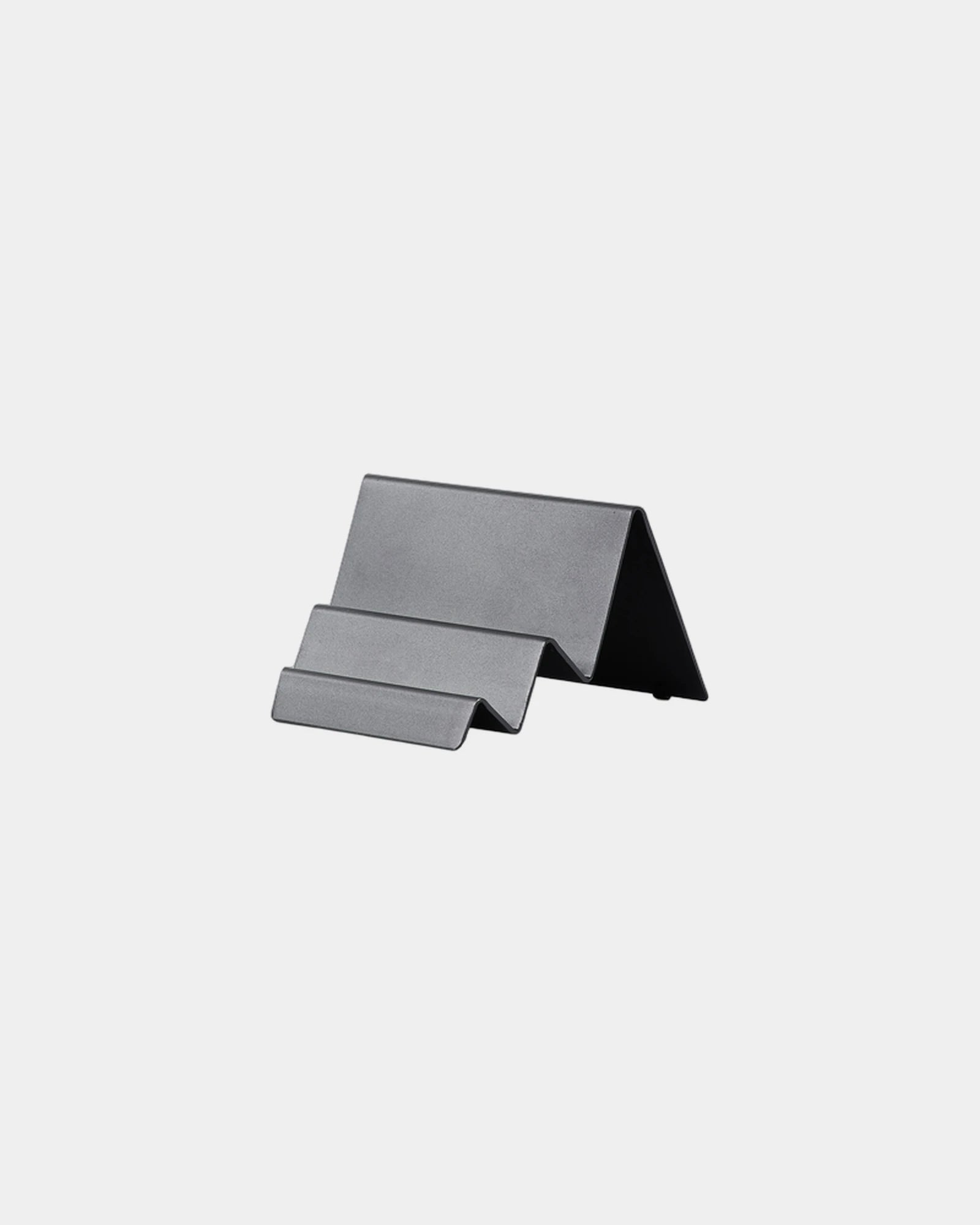 Stojak na wizytówki aluminiowy Lexon City Card Stand z nadrukiem - Grafitowy