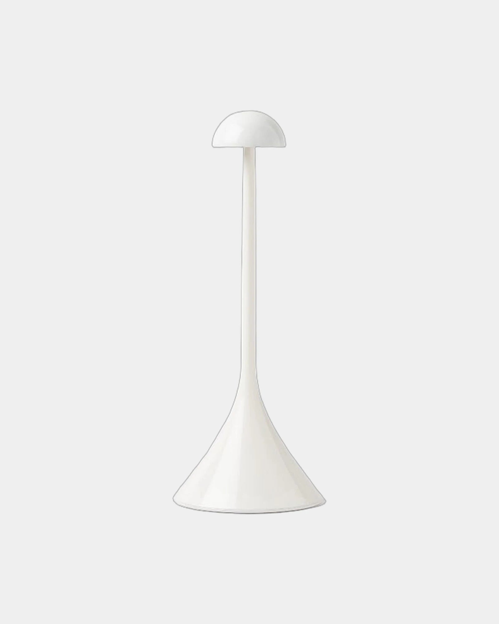 Lampka stołowa LED z ABS Lexon Steli S - Dome z nadrukiem - Biały błyszczący