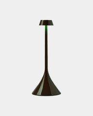 Lampka stołowa LED z ABS Lexon Steli S - Dome z nadrukiem - Błyszczący czekoladowy