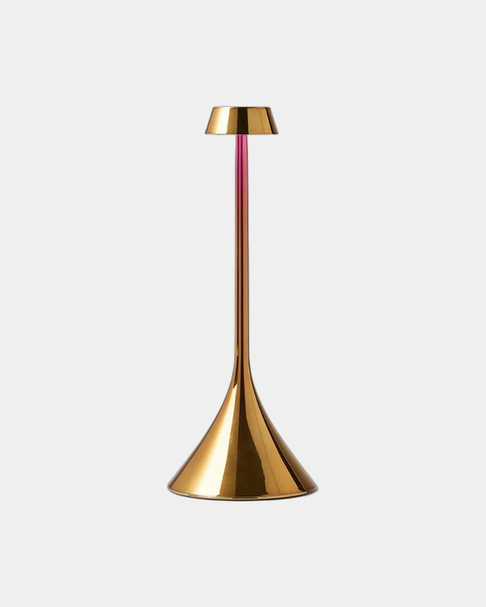 Lampka stołowa LED z ABS Lexon Steli S - Dome z nadrukiem - Metaliczne złoto
