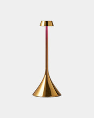 Lampka stołowa LED z ABS Lexon Steli S - Dome z nadrukiem - Metaliczne złoto