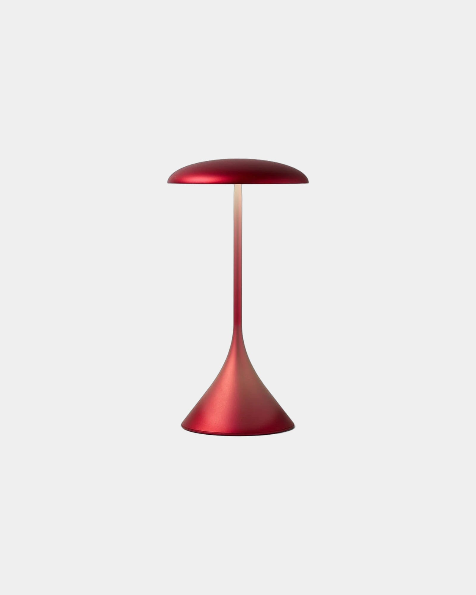 Lampa stołowa Lexon Steli Lounge Dome, aluminiowa, z nadrukiem - Ciemnoczerwony