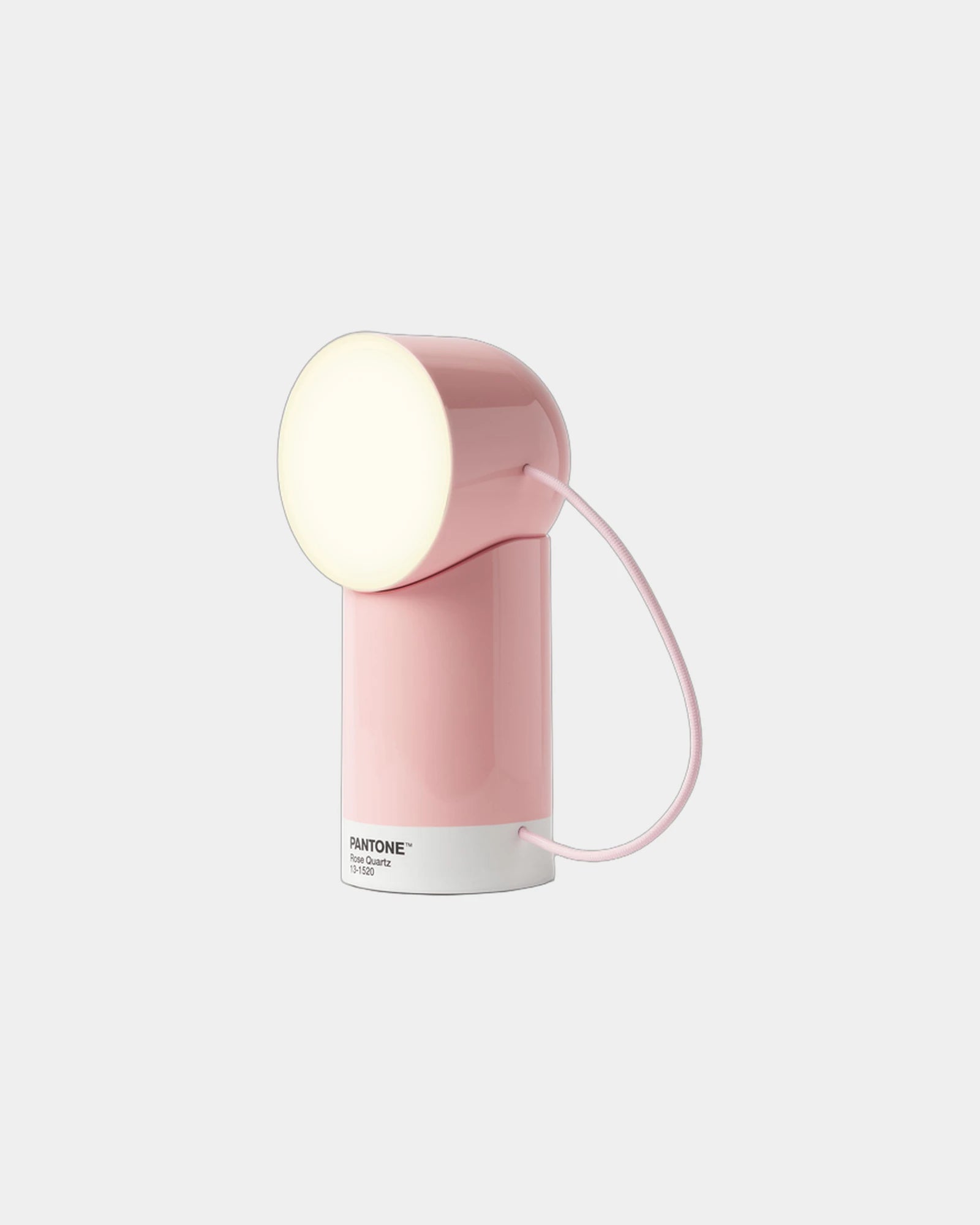 Lampa LED przenośna Lexon Orbe Light z nadrukiem - Kwarc różowy