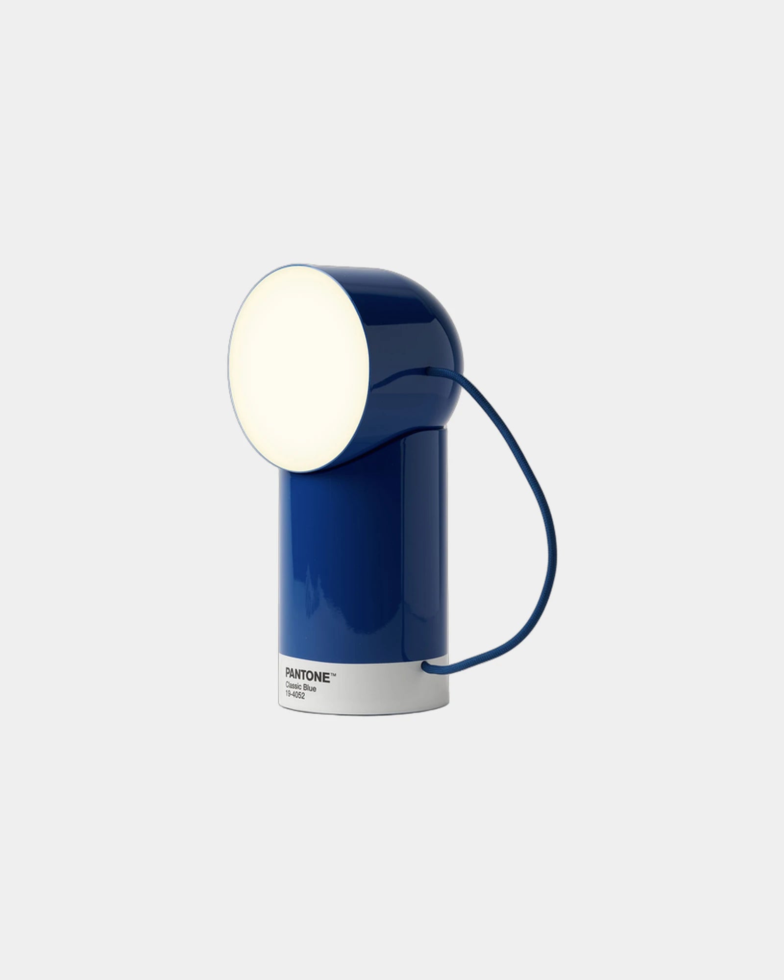 Lampa LED przenośna Lexon Orbe Light z nadrukiem - Klasyczny niebieski
