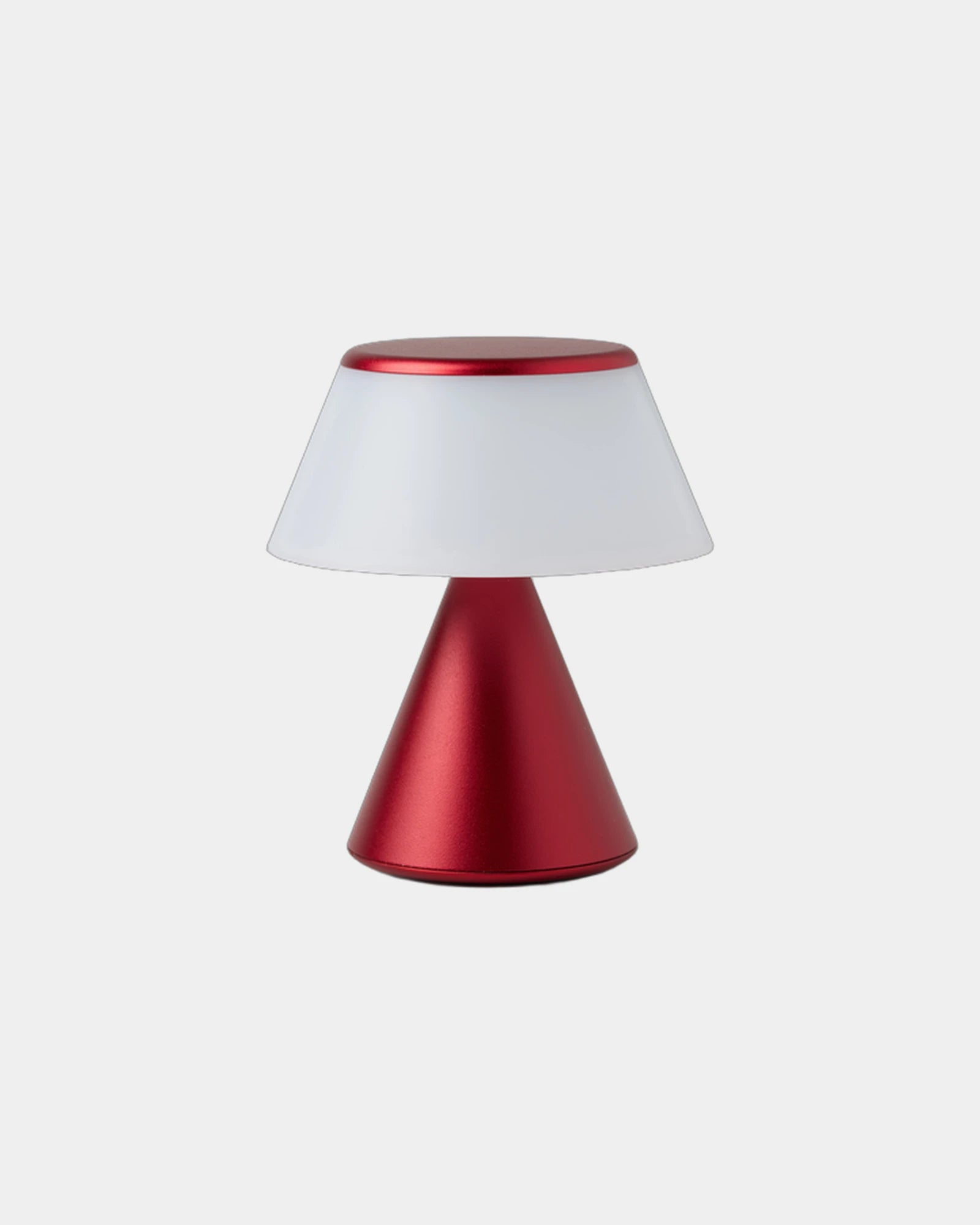 Lampka LED przenośna aluminiowa Lexon Luma S z nadrukiem - Ciemnoczerwony
