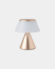 Lampka LED przenośna aluminiowa Lexon Luma S z nadrukiem - Miękkie złoto