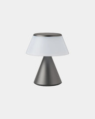 Lampka LED przenośna aluminiowa Lexon Luma S z nadrukiem - Grafitowy