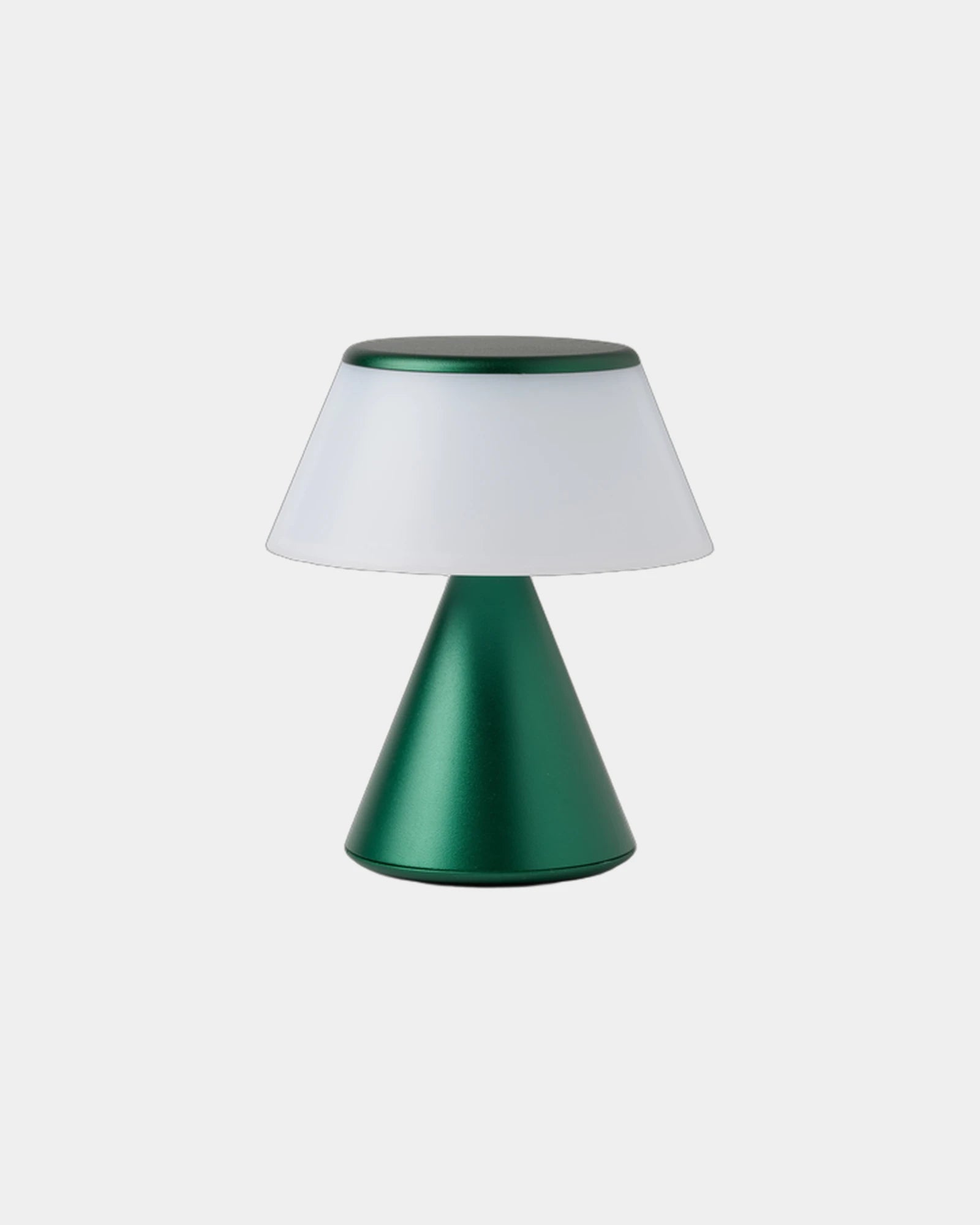 Lampka LED przenośna aluminiowa Lexon Luma S z nadrukiem - Ciemnozielony