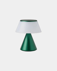 Lampka LED przenośna aluminiowa Lexon Luma S z nadrukiem - Ciemnozielony