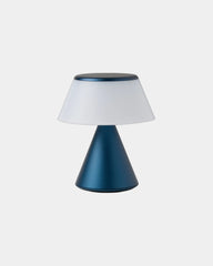 Lampka LED przenośna aluminiowa Lexon Luma S z nadrukiem - Ciemnoniebieski