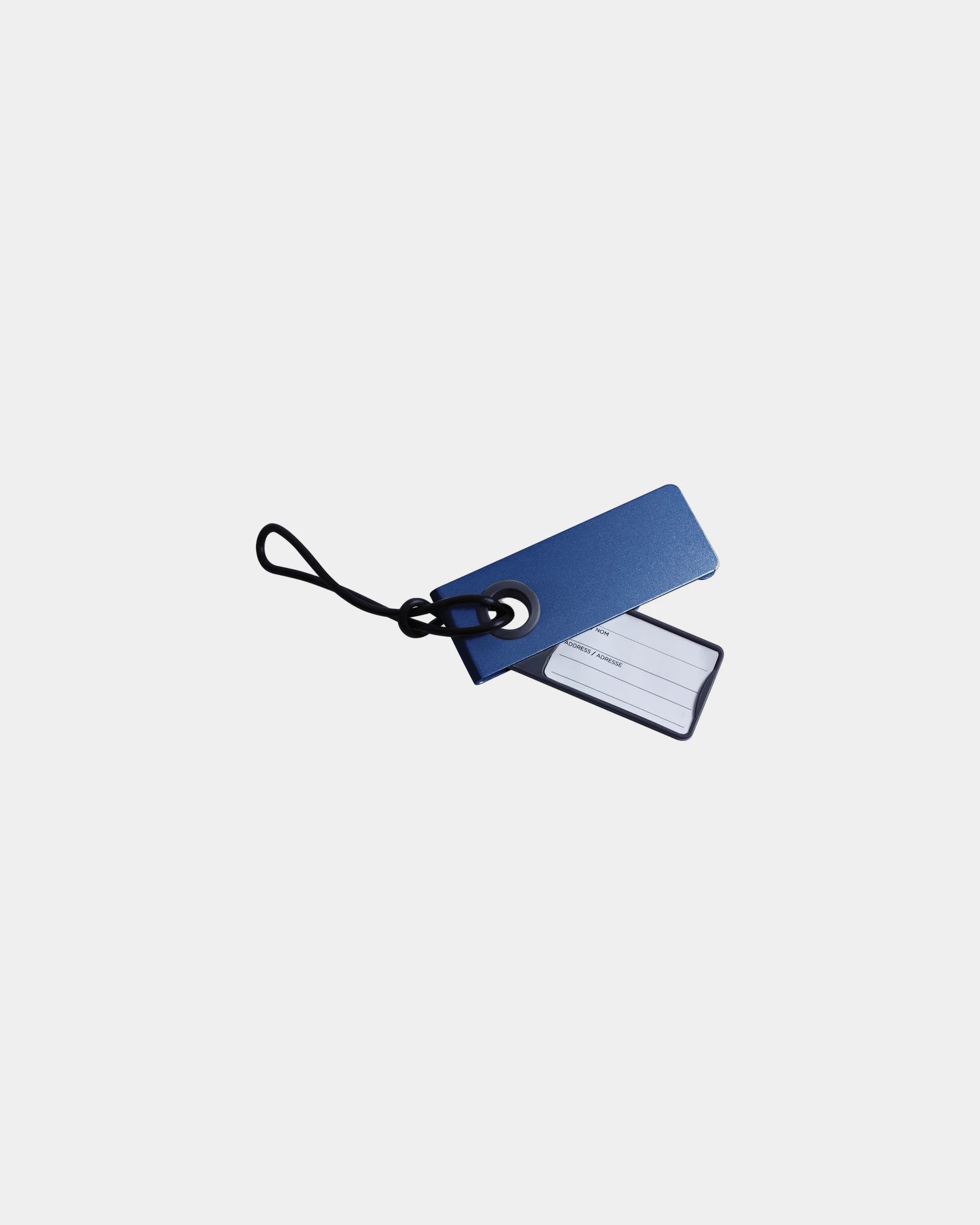 Zawieszka na bagaż aluminiowa Lexon Neo Luggage Tag z nadrukiem - Ciemnoniebieski