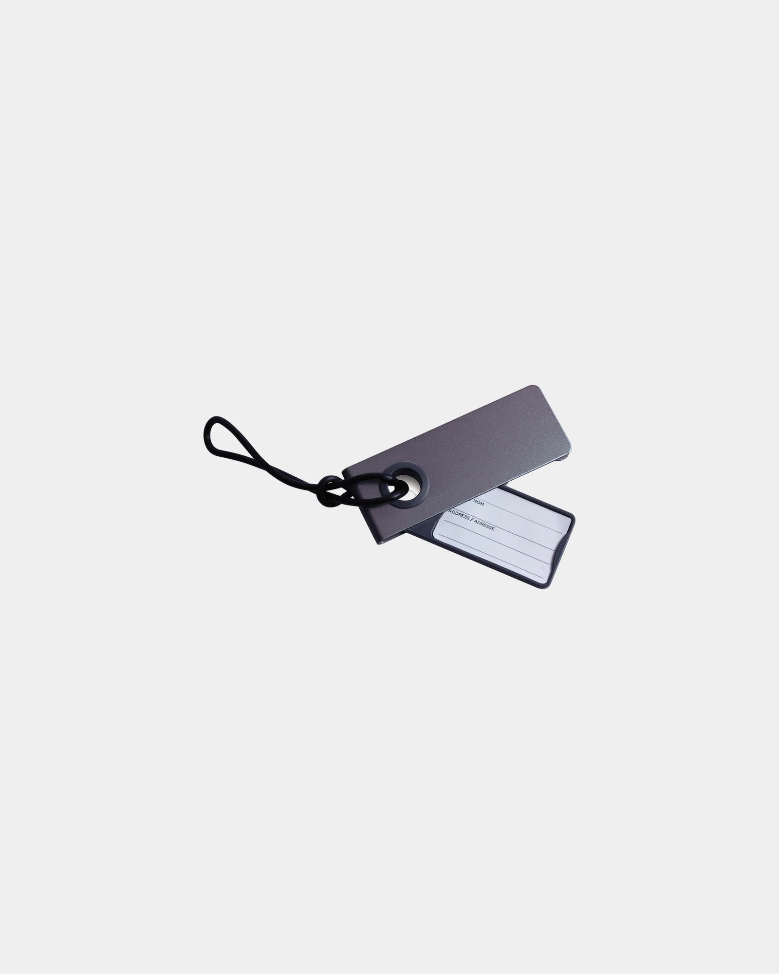 Zawieszka na bagaż aluminiowa Lexon Neo Luggage Tag z nadrukiem - Grafitowy