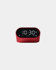 Lampa-budzik aluminiowa Lexon Ray Clock z nadrukiem - Krwisty czerwony