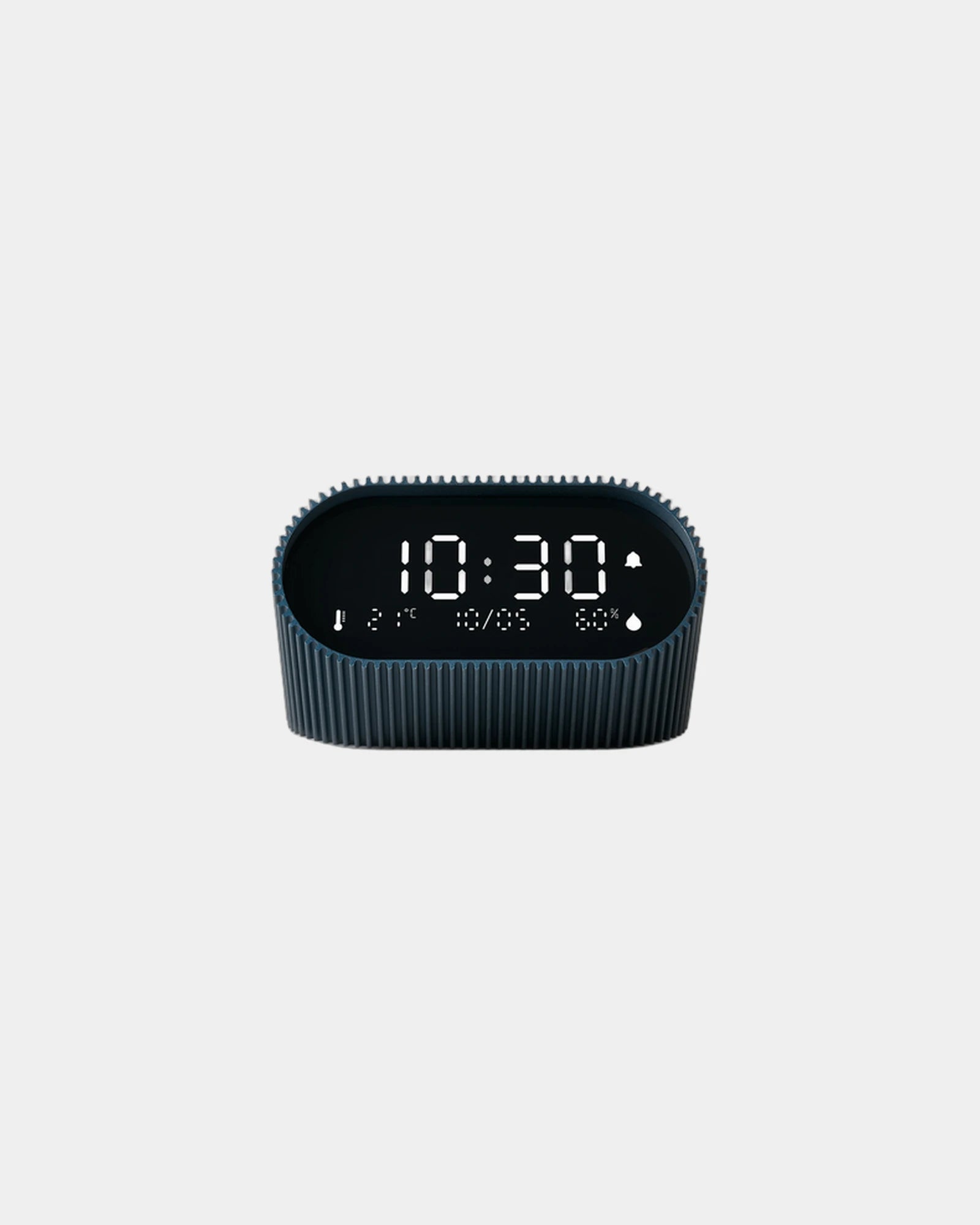 Lampa-budzik aluminiowa Lexon Ray Clock z nadrukiem - Oceaniczny niebieski