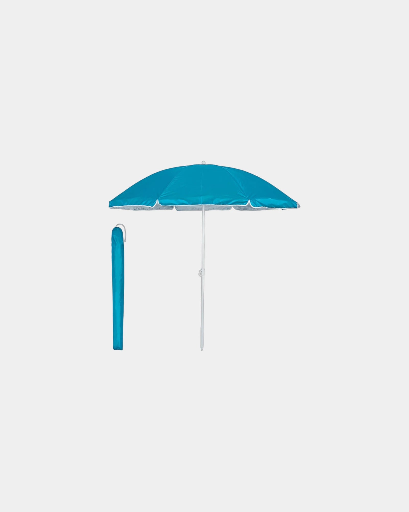 Parasol przenośny poliestrowy Ø150 cm z nadrukiem - Turkusowy