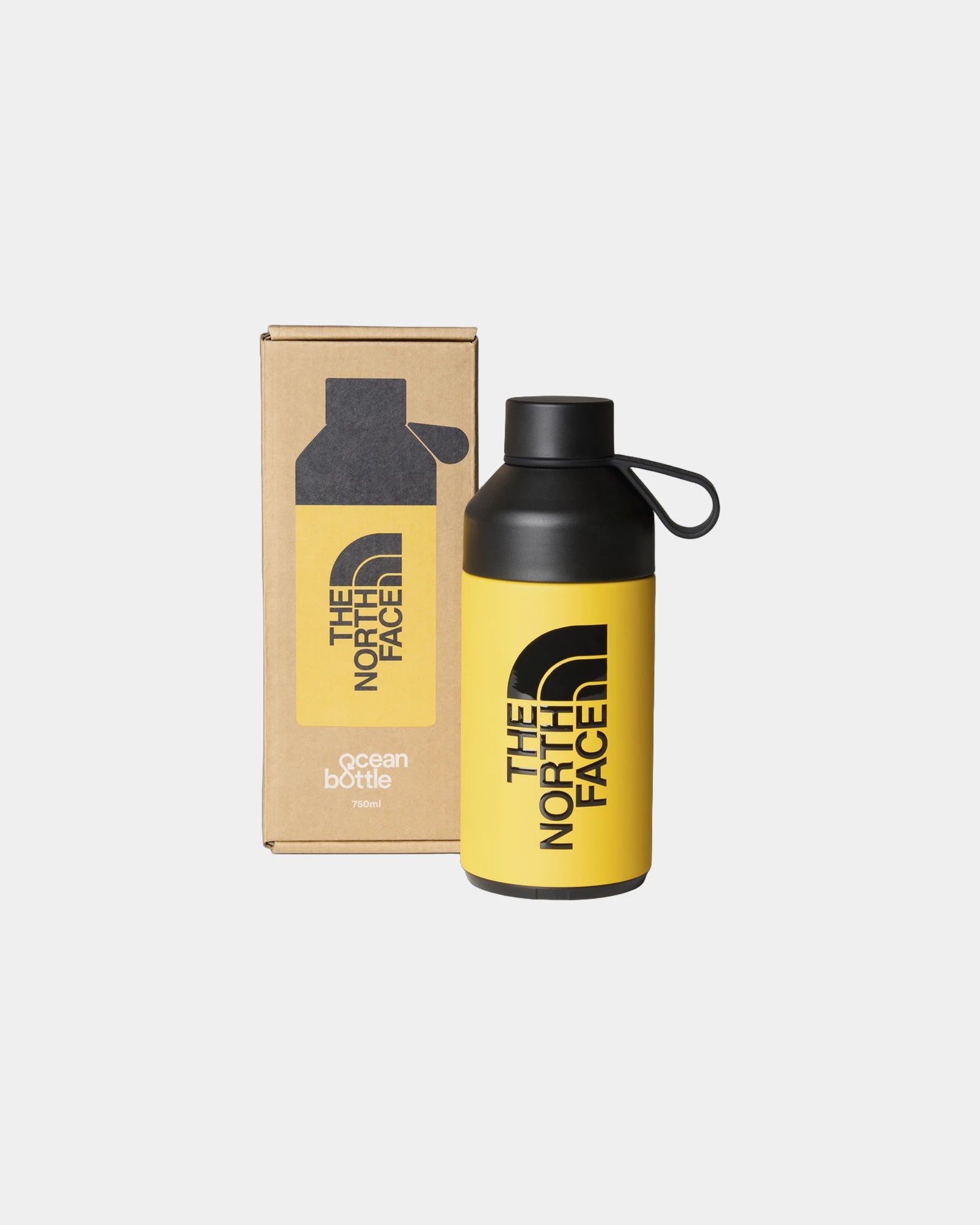 Butelka termiczna ze stali z recyklingu The North Face 0,65 l z nadrukiem - Summit Gold-Czarny