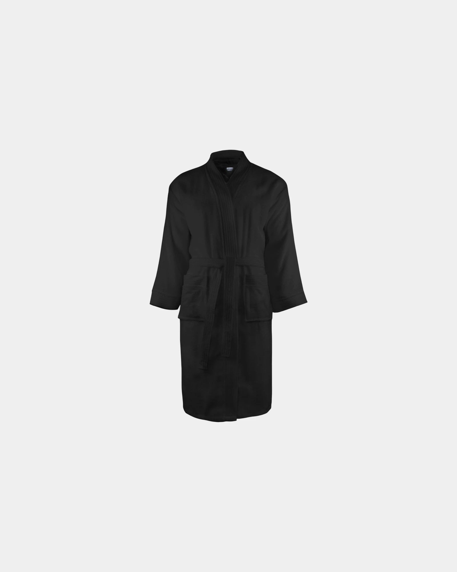 Szlafrok frotte z bawełny czesanej 340 g/m² Classic z nadrukiem - Czarny