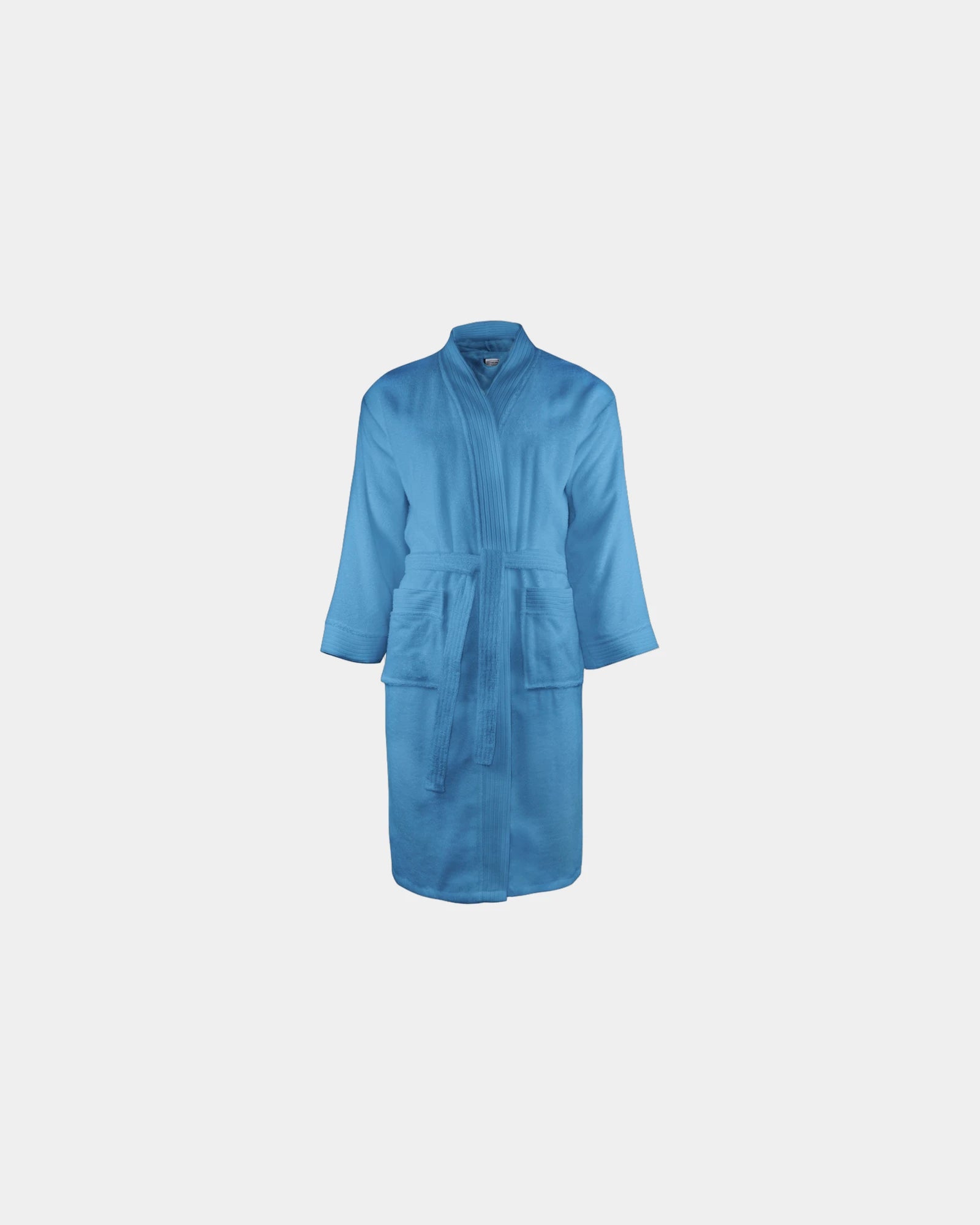 Szlafrok frotte z bawełny czesanej 340 g/m² Classic z nadrukiem - Lazurowy Błękit