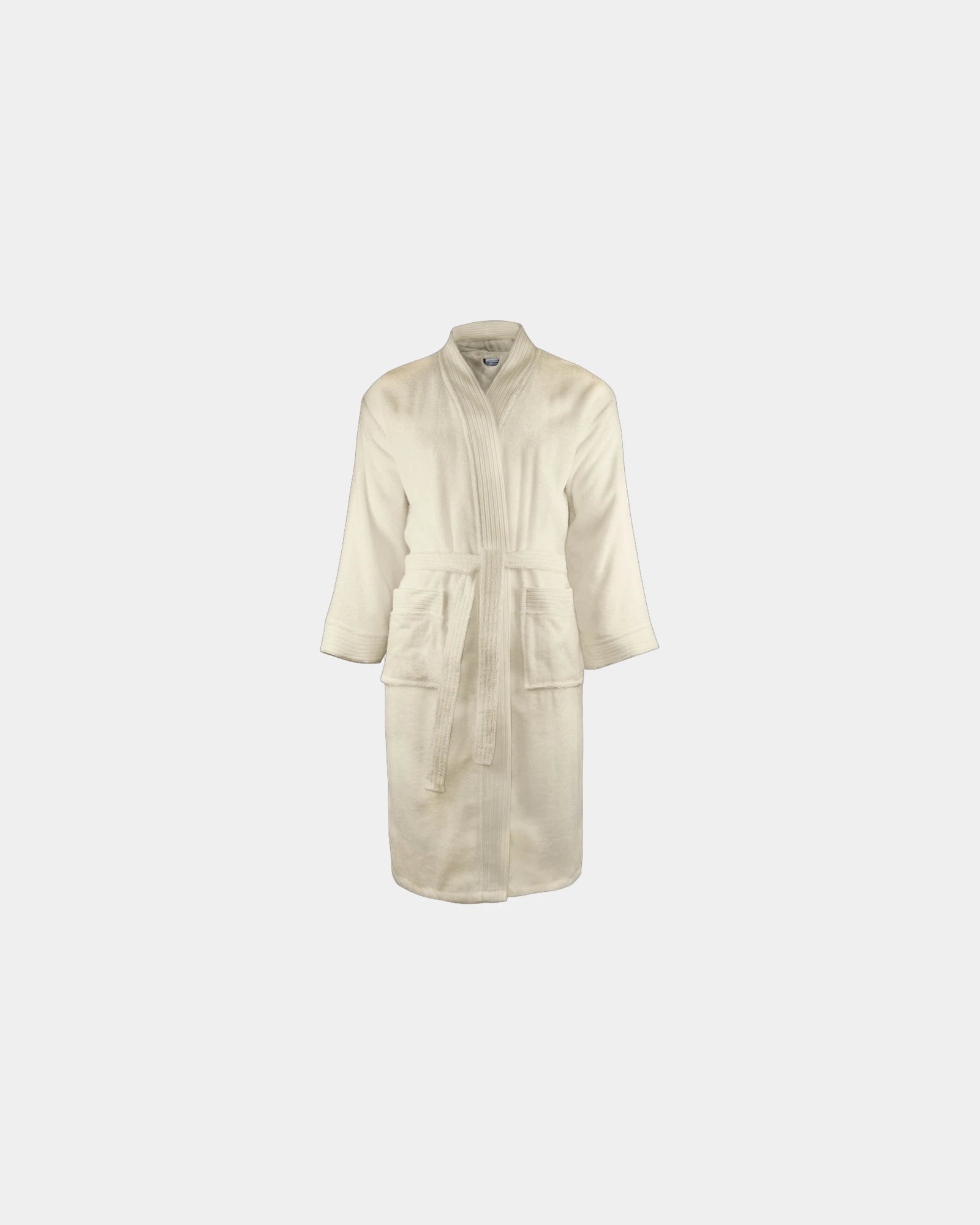Szlafrok frotte z bawełny czesanej 340 g/m² Classic z nadrukiem - Kremowa Kość Słoniowa