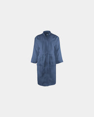 Szlafrok frotte z bawełny czesanej 340 g/m² Classic z nadrukiem - Wypłowiały denim