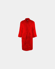 Szlafrok frotte z bawełny czesanej 340 g/m² Classic z nadrukiem - Czerwony