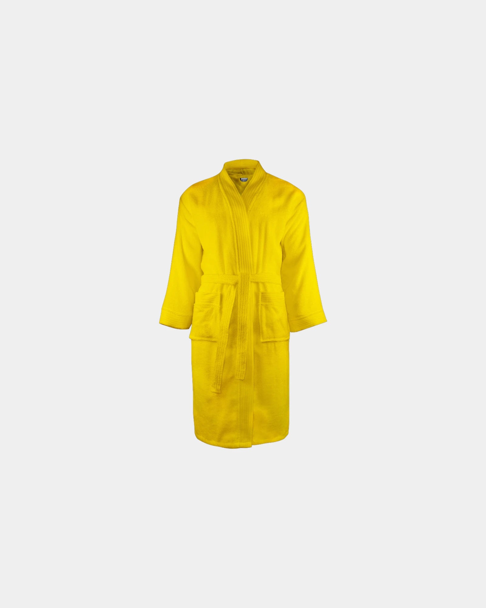 Szlafrok frotte z bawełny czesanej 340 g/m² Classic z nadrukiem - Żółty