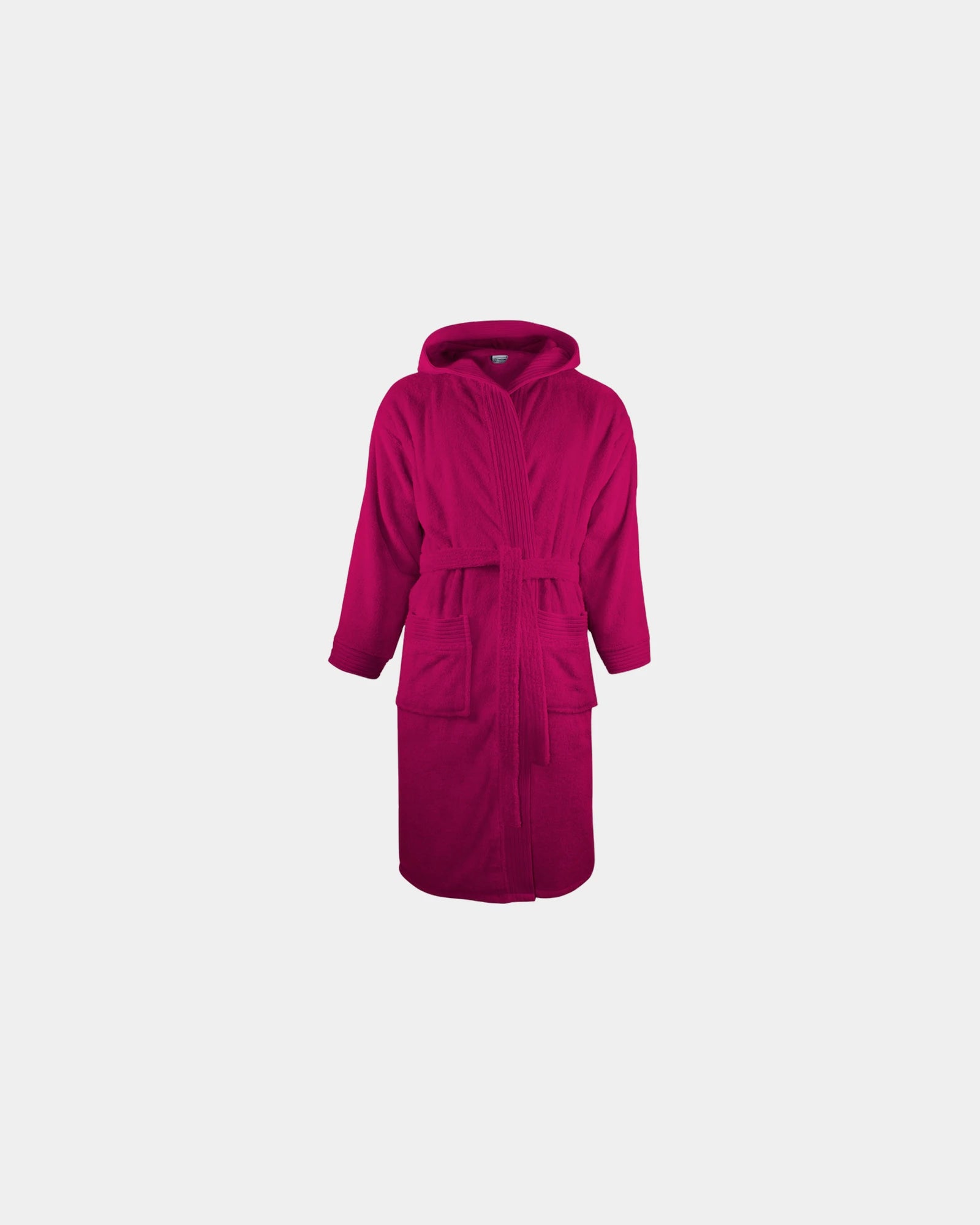 Szlafrok frotte z kapturem z bawełny 420 g/m² z nadrukiem - Magenta