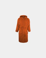 Szlafrok frotte z kapturem z bawełny 420 g/m² z nadrukiem - Ziemisty brąz