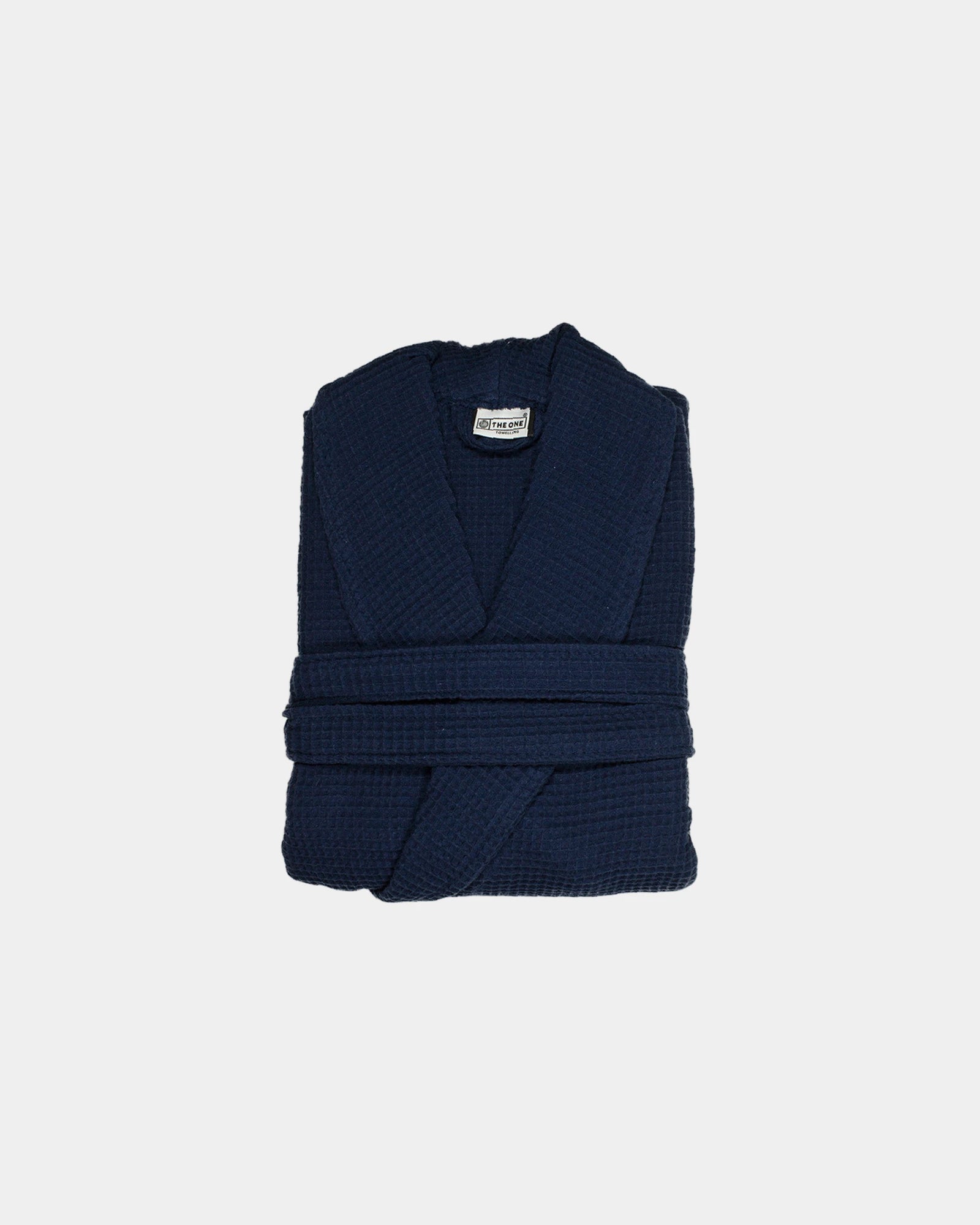 Szlafrok frotte z bawełny 230 g/m² z nadrukiem - Granatowy