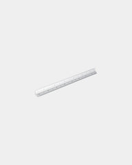 Linijka trójkątna aluminiowa Cutch 30 cm z nadrukiem - Srebrny
