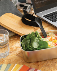 Lunchbox ze stali nierdzewnej z pokrywką z bambusa 0,9 l z nadrukiem - 8