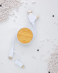 Kabel do ładowania 6w1 z plastiku z recyklingu 100 cm z nadrukiem - 7