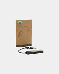 Hub USB z plastiku z recyklingu 50% RCS z nadrukiem - 2