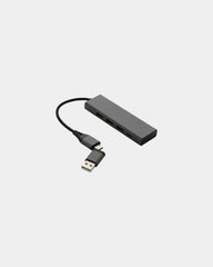 Hub USB 3 porty z aluminium z recyklingu z nadrukiem - Szary