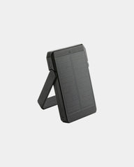 Powerbank solarny 5000 mAh z plastiku z recyklingu z nadrukiem - Czarny