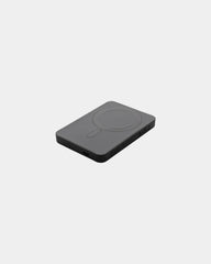 Powerbank magnetyczny 5000 mAh z plastiku z recyklingu z nadrukiem - Czarny