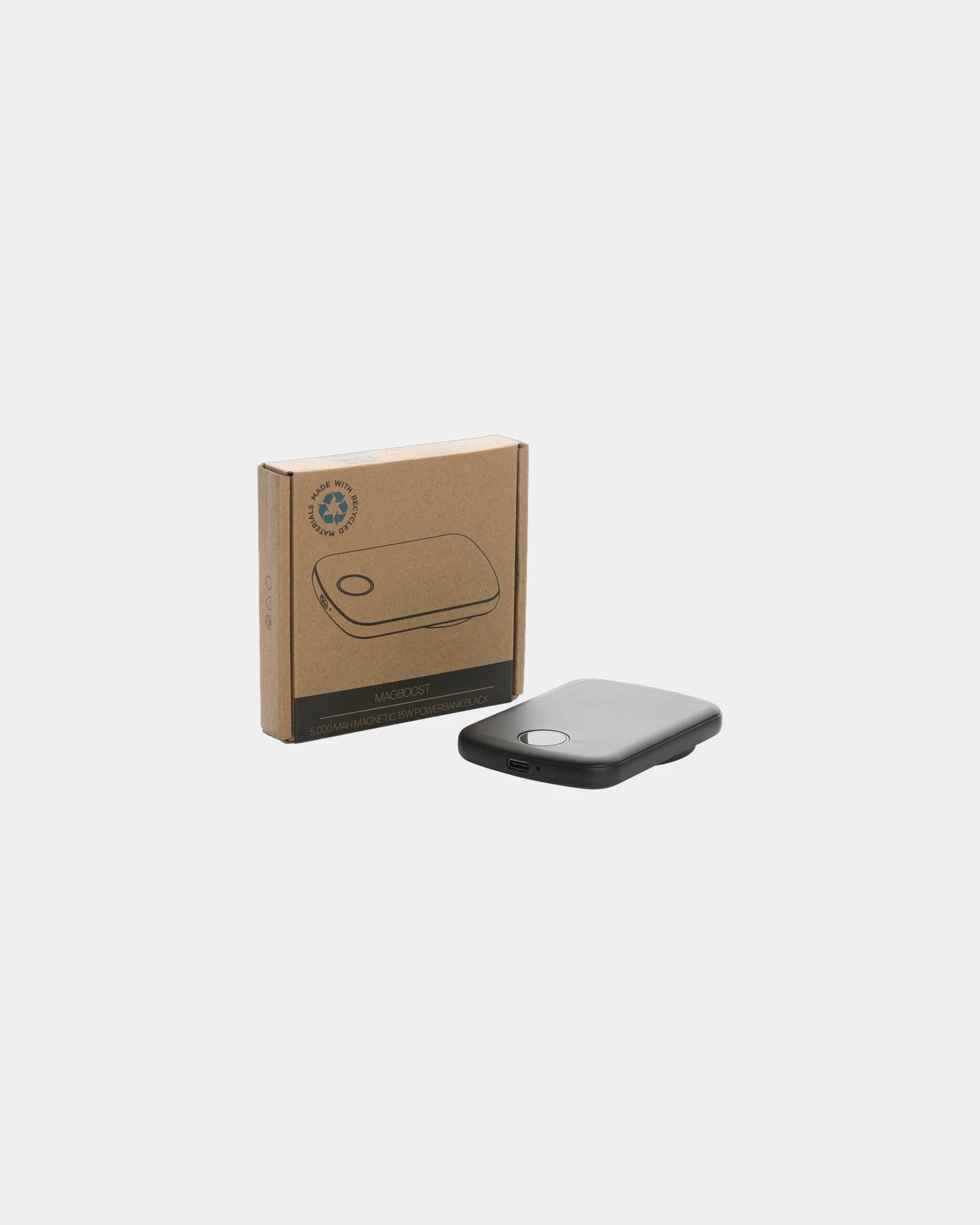 Powerbank magnetyczny 5000 mAh z plastiku z recyklingu z nadrukiem - 5