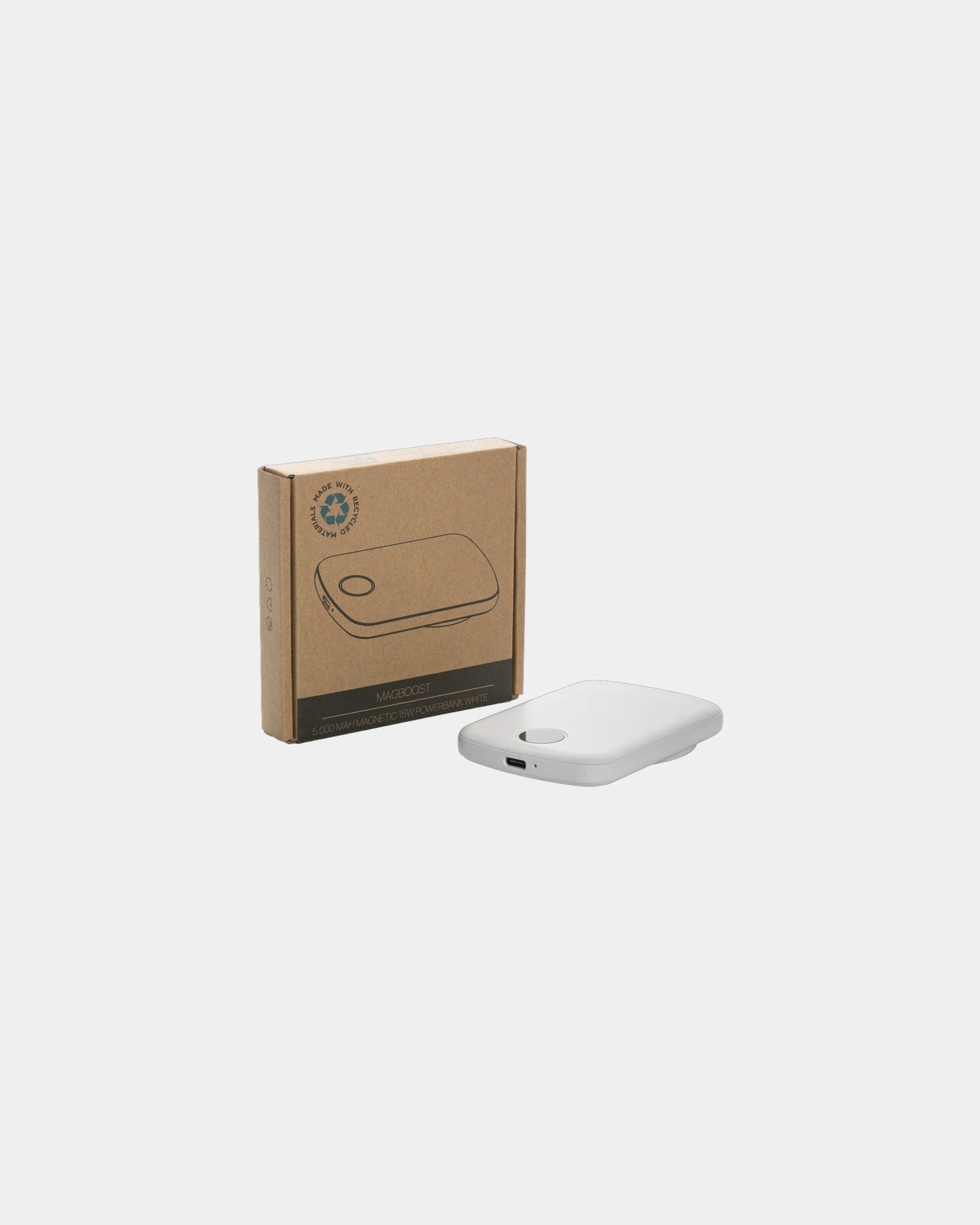 Powerbank magnetyczny 5000 mAh z plastiku z recyklingu z nadrukiem - 12