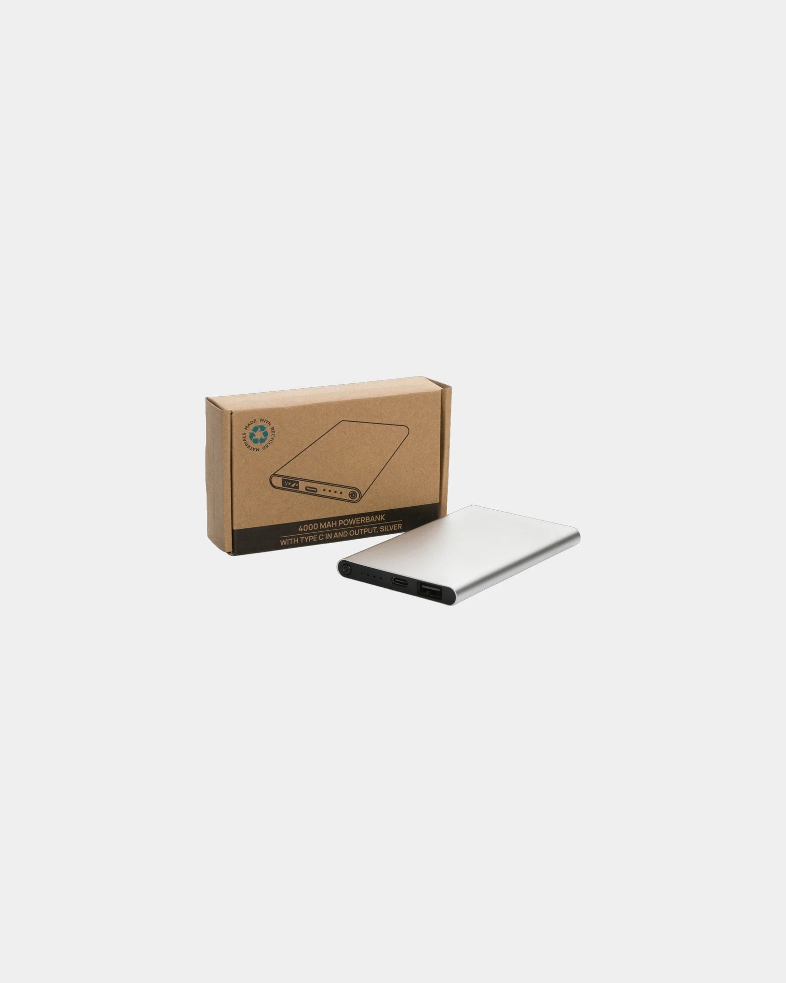 Powerbank 4000 mAh z plastiku z recyklingu z nadrukiem - 16