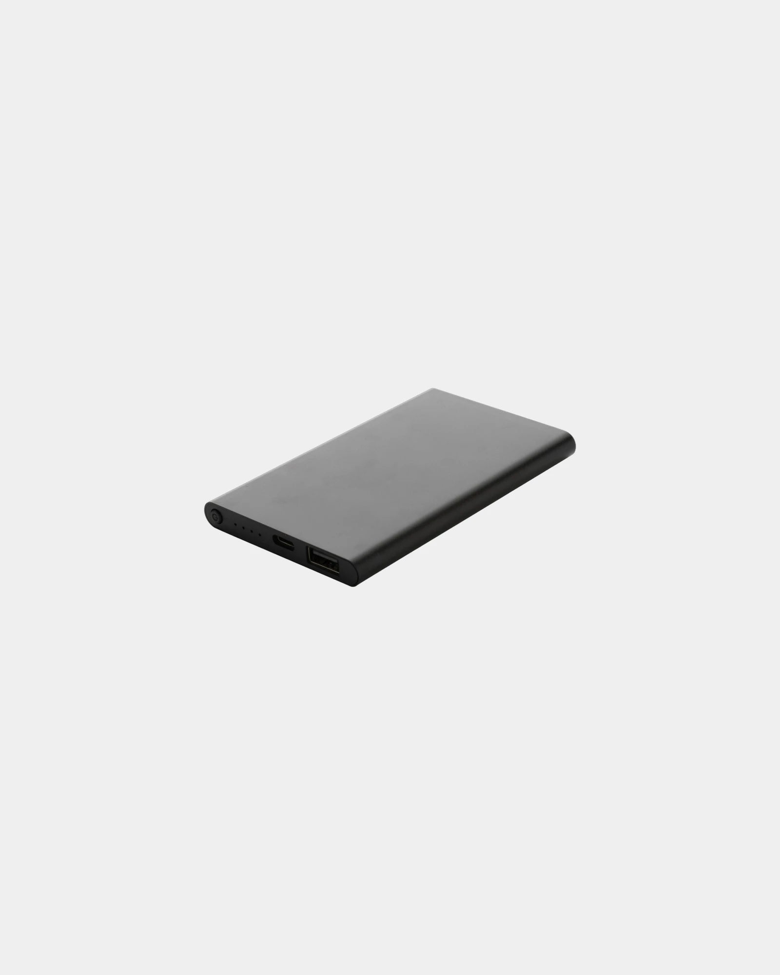 Powerbank 4000 mAh z plastiku z recyklingu z nadrukiem - Czarny
