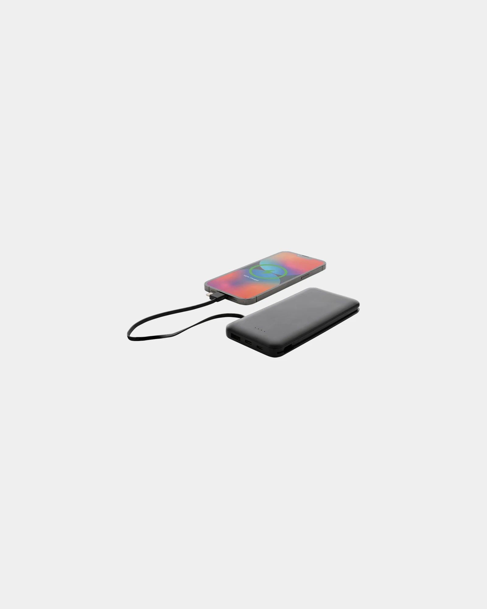 Powerbank 10 000 mAh z plastiku z recyklingu z nadrukiem - 1