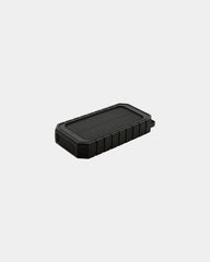 Powerbank solarny 10 000 mAh z plastiku z recyklingu z nadrukiem - Czarny