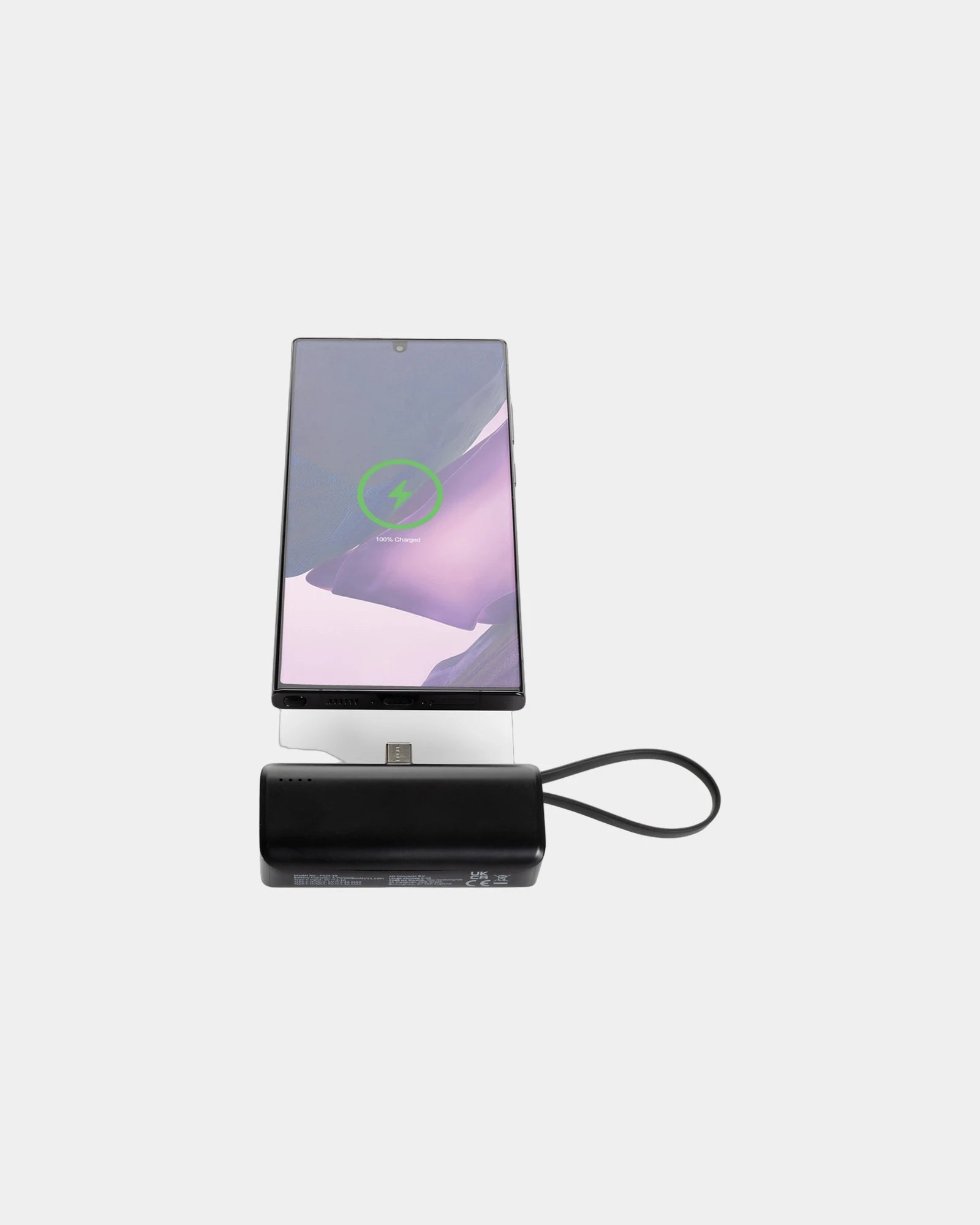 Powerbank 3000 mAh z plastiku z recyklingu z nadrukiem - 1