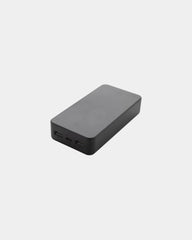 Powerbank 20 000 mAh z plastiku z recyklingu z nadrukiem - Czarny